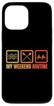 Coque pour iPhone 13 Pro Max Rameur Routine du week-end Entraîneur d'aviron Équipage