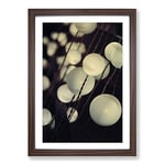 Big Box Art String Lantern Lights Framed Wall Art Picture Print Ready to Hang, Walnut A2 (62 x 45 cm)