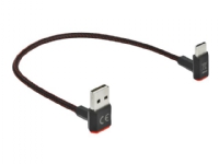 Delock Easy - USB-kabel - USB (hane) up/down angled, reversible till USB-C (hane) up/down angled, reversible - 20 cm - svart