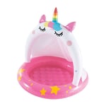 Piscine gonflable en forme de tortue pour enfant de 1 à 3 ans,jeu d'eau d'extérieur amusant avec parasol - Type unicorn