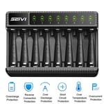 Intelligent Battery Charger 8 Slot For AA/AAA NiMH Rechargeable Batteries