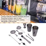 (Black)11 PCS Cocktail Shaker Set Mixology Bartender Kit Stainless Steel Drink