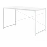 Helloshop26 - Bureau d'ordinateur poste de travail table mdf 120 cm blanc