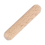 Trend Chevilles en bois de hêtre, lot de 50, 8x40mm, rainurées pour collage MDF/aggloméré, DWL/3/50