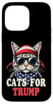 Coque pour iPhone 14 Pro Max Cats For Trump Funny Pets For Trump Drapeau USA