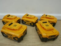 DeWalt DCB184 18v 5 ah XR Li-Ion Batteries  x 5 + FREE BASEBALL CAP & GEL GLOVES