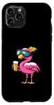 Coque pour iPhone 11 Pro Flamant rose amusant avec bière | BD Apres Ski