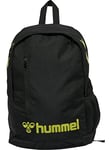 hummel Mixte Hmlaction Back Pack Sac dos, Noir/Citron Foncé, Taille unique EU