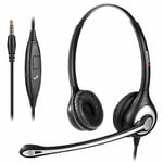 Mobile Phone Headset with Microphone Noise Cancelling & Call Controls, 3.5mm PC