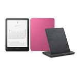 Kindle Paperwhite Signature Edition (2024 Release) 32 GB without ads, an Amazon Plant based Cover and a Made for Amazon Wireless Charging Dock