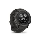 Garmin Instinct 2X SOLAR, Large Rugged GPS Smartwatch, Built-in Sports Apps and Health Monitoring, Solar Charging and Ultratough Design Features, Graphite