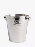 John Lewis Hammered Stainless Steel Champagne & Wine Ice Bucket, Silver