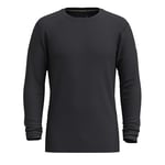 Smartwool Men's Classic All-Season Merino Base Layer Long Sleeve, BLACK, Medium