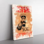 Big Box Art World War II Kitchener Wants You Poster French Cream Canvas Wall Art Print Ready to Hang Picture, 76 x 50 cm (30 x 20 Inch), Multi-Coloured