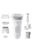 Braun Silk-Epil 7 With Lady Shaver Head &Amp; Trimmer Comb, Bikini Trimmer 7-241 White/Silver