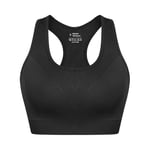 Sykooria Brassiere Sport Femme,Brassiere Yoga Brassiere Femme Coussinets Amovibles Élastique Danse sous-vêtements de Sport 341-Noir S