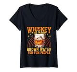 Womens Whiskey The Magic Brown Water For Fun People V-Neck T-Shirt