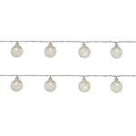 Guirlande lumineuse LED intérieure blanc chaud câble transparent 1,65 m décor boule