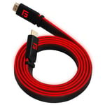 Floating Grip High Speed LED HDMI Kabel - 8K - Rød - 3 m