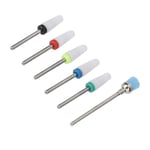 5pcs Nail Art Drill Bits Set Cleaning Brush Remove Dead Skin Ceramic Nail Gr GF0