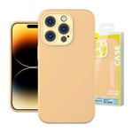 Baseus Liquid Silica Gel Case iPhone 14 Prolle (Sunglow)+ karkaistu lasi + puhdistussarja