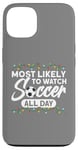 Coque pour iPhone 13 Plus susceptible de regarder le football toute la journée, le football de Noël