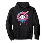 Baseball Home Plate Drip Ice Cream Sprinkles, Baseball Bat Pullover Hoodie