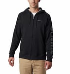 Columbia M Logo Fleece Fz Knit Tops - Black, City Grey, Small