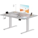 Devoko Bureau Assis Debout Électrique 120 x 60cm, Bureau Réglable en Hauteur de 71 cm à 119 cm avec 2 Hauteurs Mémorisables pour Bureau(Gris, 120cm)