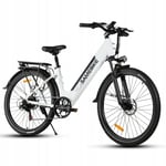 Samebike RS-A01 Pro 15AH 36V 500W 32KM/H Elcykelhjul 27,5" Elstadscykel Vit