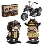 MOC Walking Dead Rick and Daryl's Chopper Figure Building Block Set Fans Collect