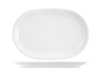 Porcelain Plate Chicago White Oval 28cm