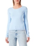 United Colors of Benetton Women's Jersey G/C M/L 1091d1m08 Sweater, Light Blue 2K3, S