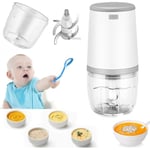 Miniblandare för bebis, Mini Matberedare, 300ml Bebisblender, Mini Elektrisk Hackare, Mini Matberedare med USB-laddning, Elektrisk Blender (FMY)