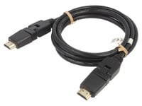 Cable HDCP 2.2.HDMI 2.0 male mobile 360o des deux cotes - 2m