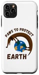 Coque pour iPhone 11 Pro Max Funny Dog Earth Day Save The Planet Paws To Protect Earth Day