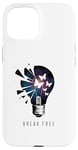 Coque pour iPhone 15 Ampoule Break Free Motif papillons