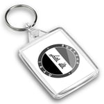 IP02 Passport Keyring BW - Iraq Baghdad Flag Travel Stamp  #40264