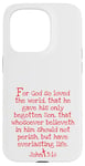 iPhone 15 Pro Kids John 3:16 Whole Verse King James Bible KJV Christian Case