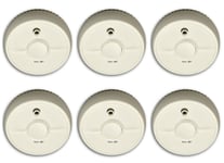 6 x Fireangel SB1-T Battery Operated Optical Smoke Alarms