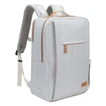 Hp hope Laptop Backpack Men Women for Travel, Durable Backpacks Carry On, with USB Charging Port, Fits 15.6 17 inch Laptop, Waterproof Resistant Luggage Business College Bag 26L Off White