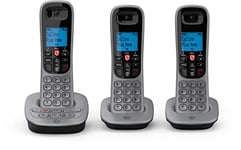BT 7660 Cordless Landline House Phone with Nuisance Call Blocker, Digital Answer Machine, Trio Handset Pack