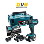 Makita DHP482JX14 18V Combi Drill – 2x5Ah Batts, Charger, 21PC Screw Bits & Case