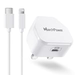 Marchpower iPhone Fast Charger with 2M USB C to Lightning Cable, MFi 20W USB C Wall Charger, PD3.0 Fast Charging Adapter & Quick Charge Cord for iPhone 13 12 12Pro 12 mini SE 11 Pro SE2020 11 Pro Xs