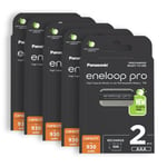 10X Panasonic Eneloop PRO AAA 930mAh Piles Rechargeables Ni-MH BK-4HCDE/2BE