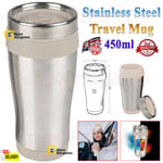 Thermal Travel Mug Cup Hot Warm Insulated Drinks Flask Outdoor Coffee Tea Lid UK