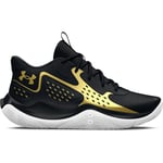 Under Armour Mixte UA Jet '23 Chaussures de Basketball, Black/Metallic Gold/Metallic Gold, 41 EU