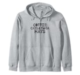 Coffee Cats and Yoga Mats Zip Hoodie