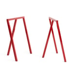 HAY - Loop Stand Frame Set of 2 / W64,5 x H72 Maroon Red Powder Coated Steel - Bordben - Leif Jørgensen - Rød