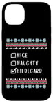 iPhone 14 Plus Nice, Naughty, Hildegard Christmas Ugly Sweater Style Case